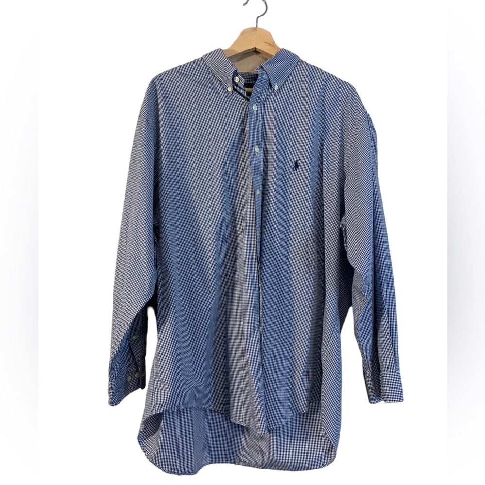 Ralph Lauren Yarmouth Blue Label Embroidered Logo Button Down Mens Shirt…
